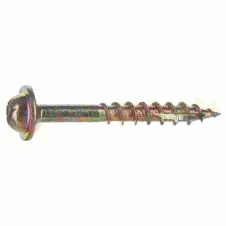 SABERDRIVE Wood Screw, #9, 1-1/2 in, Zinc Yellow Steel Round Head Torx Drive, 143 PK 54101
